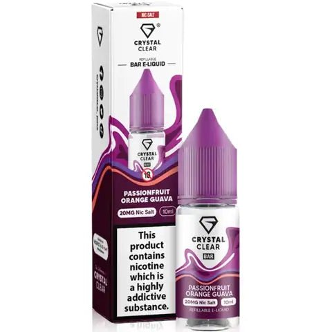 Crystal Clear Nic Salt - Passionfruit Orange Guava - Online Vapes