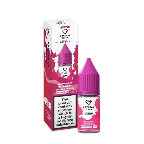 Crystal Clear Nic Salt - Strawberry Raspberry Cherry Fusion - Online Vapes