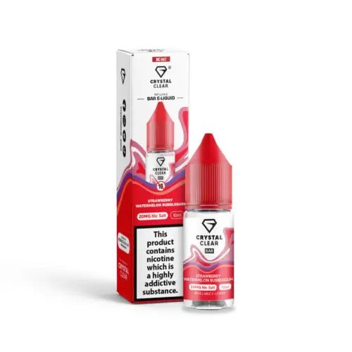 Crystal Clear Nic Salt - Strawberry Watermelon Bubblegum - Online Vapes
