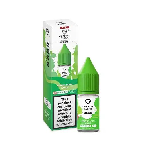 Crystal Clear Nic Salt - Xtreme Sour Apple - Online Vapes