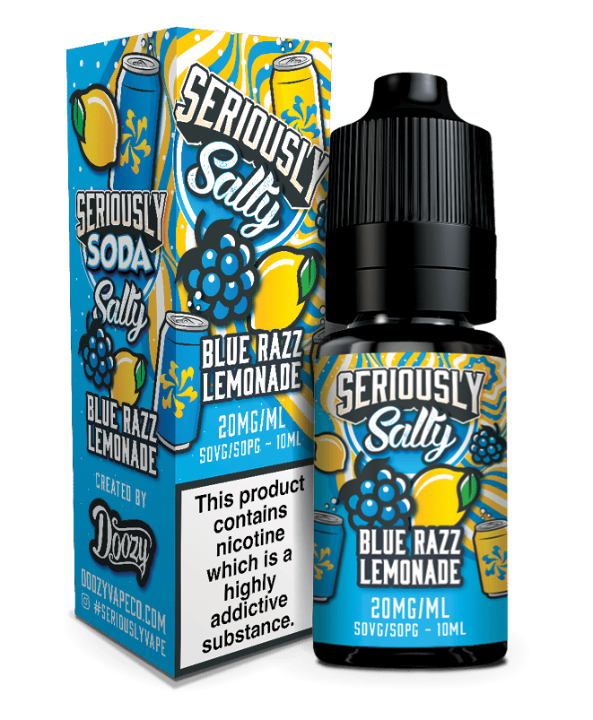 Doozy Seriously Soda Nic Salts - Blue Razz Lemonade - Online Vapes