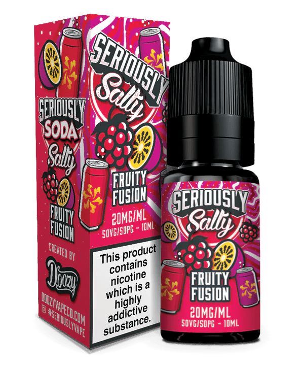 Doozy Seriously Soda Nic Salts - Fruity Fusion - Online Vapes