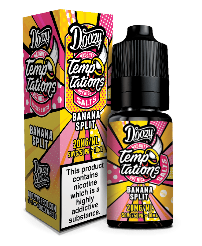 Doozy Temptations Nic Salts - Banana Split - Online Vapes