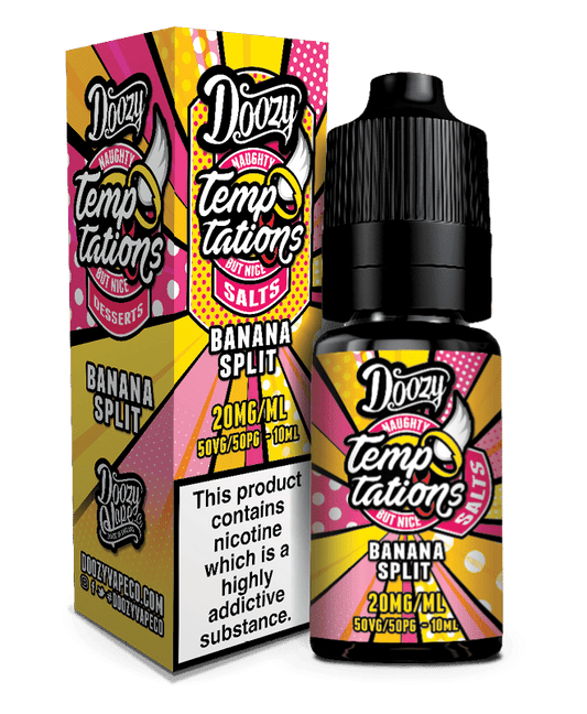 Doozy Temptations Nic Salts - Banana Split - Online Vapes