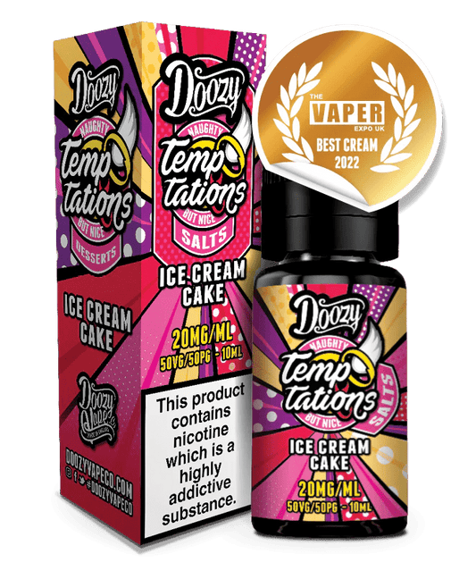 Doozy Temptations Nic Salts - Ice Cream Cake - Online Vapes