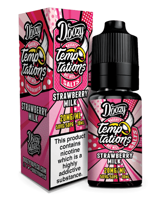 Doozy Temptations Nic Salts - Strawberry Milk - Online Vapes