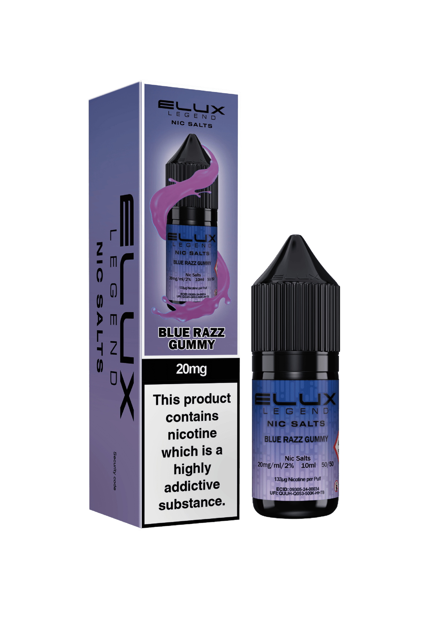 Elux Legend Nic Salt - Blue Razz Gummy - Online Vapes
