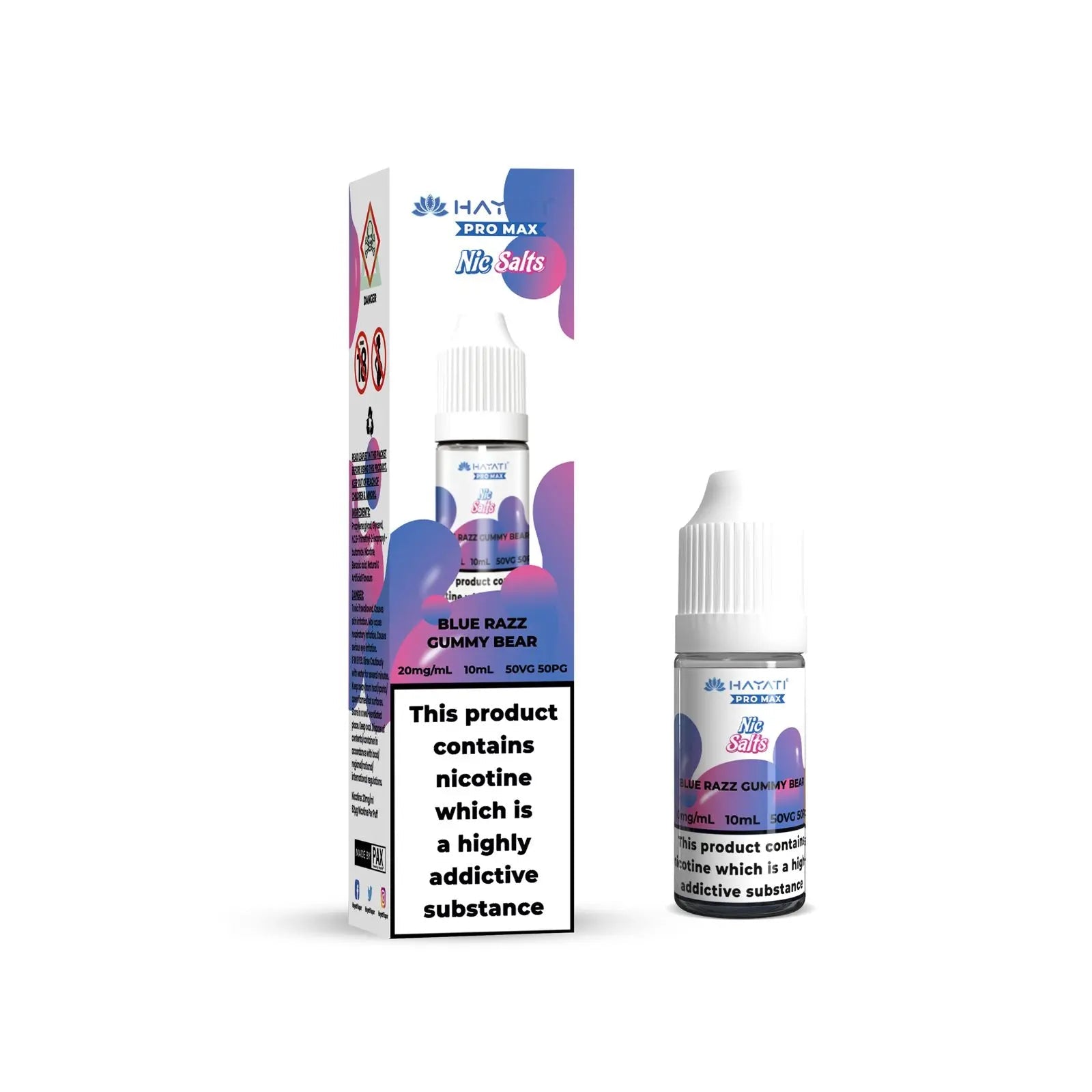 Hayati Pro Max Nic Salt - Blue Razz Gummy Bear - Online Vapes