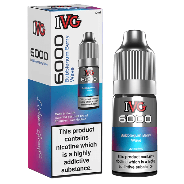 IVG 6000 Nic Salts - Bubblegum Berry Wave - Online Vapes