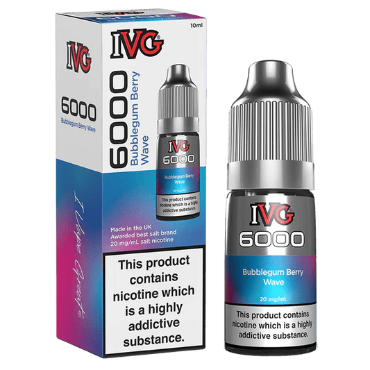 IVG 6000 Nic Salts - Bubblegum Berry Wave - Online Vapes