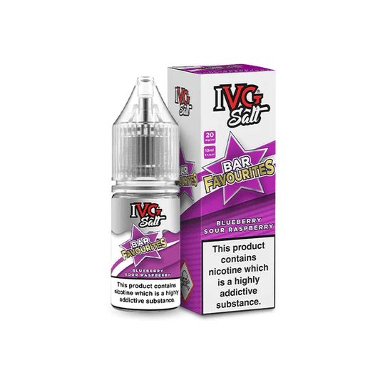 IVG Bar Favourites Nic Salts - Blueberry Sour Raspberry - Online Vapes