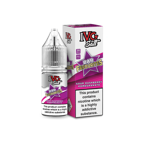 IVG Bar Favourites Nic Salts - Sour Raspberry Pomegranate - Online Vapes
