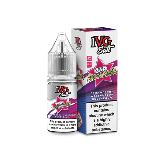 IVG Bar Favourites Nic Salts - Strawberry Watermelon Bubblegum - Online Vapes