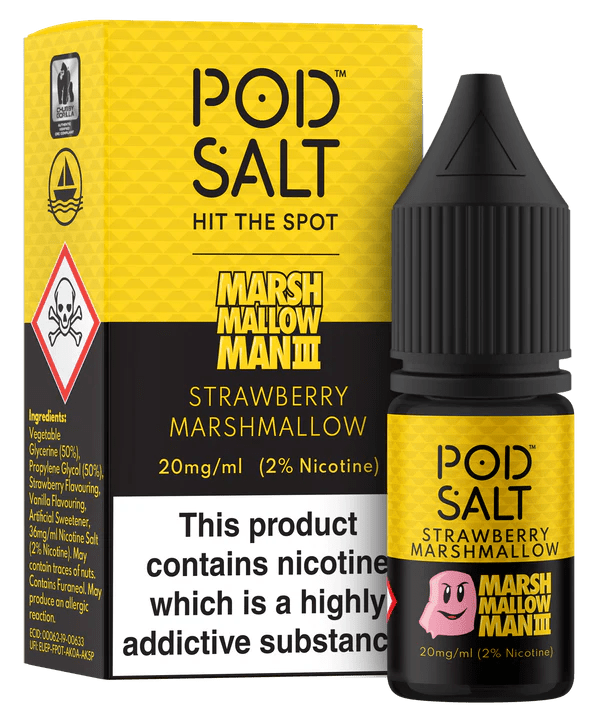Pod Salt Fusion Nic Salt - Marsh Mallow Man - Strawberry - Online Vapes