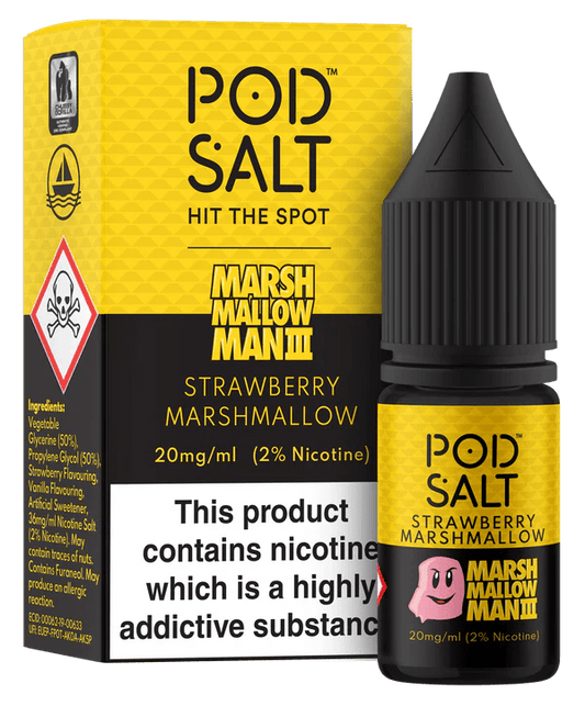 Pod Salt Fusion Nic Salt - Marsh Mallow Man - Strawberry - Online Vapes