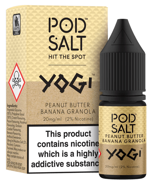 Pod Salt Fusion Nic Salt - Peanut Butter Banana Granola - Online Vapes