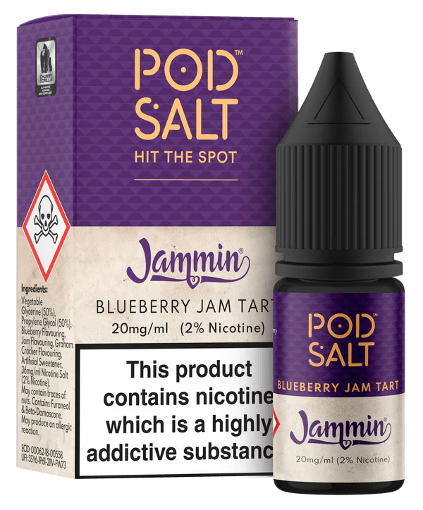 Pod Salt Jammin Nic Salt - Blueberry Jam Tart - Online Vapes