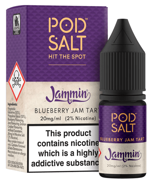 Pod Salt Jammin Nic Salt - Blueberry Jam Tart - Online Vapes