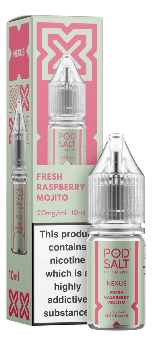 Pod Salt Nexus Nic Salt - Fresh Raspberry Mojito - Online Vapes