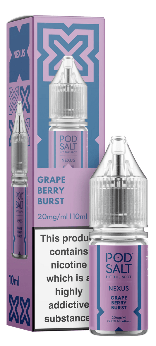 Pod Salt Nexus Nic Salt - Grape Berry Burst - Online Vapes