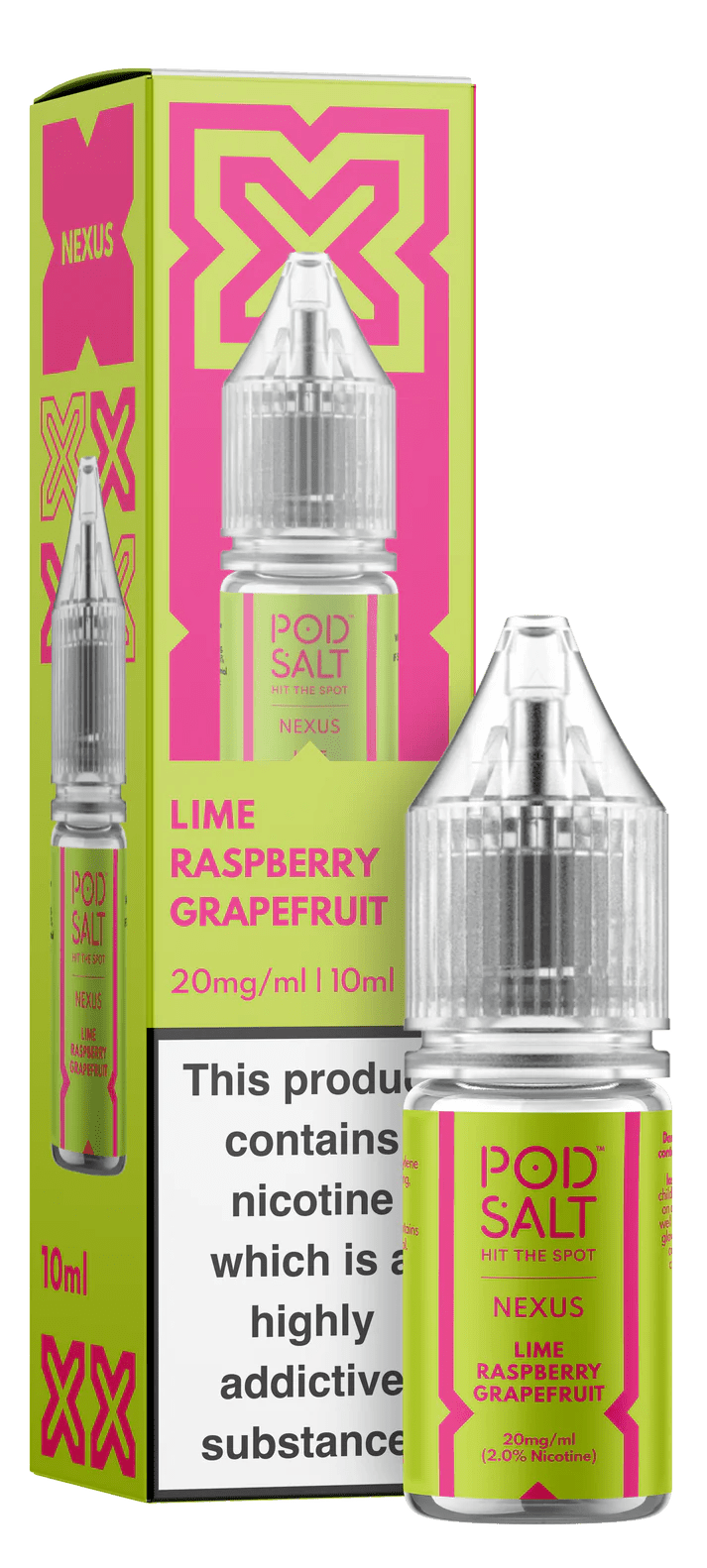 Pod Salt Nexus Nic Salt - Lime Raspberry Grapefruit - Online Vapes