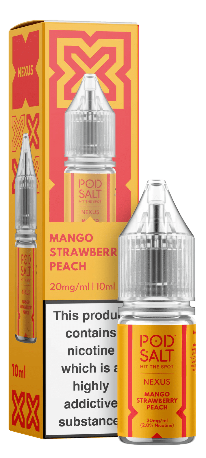 Pod Salt Nexus Nic Salt - Mango Strawberry Peach - Online Vapes