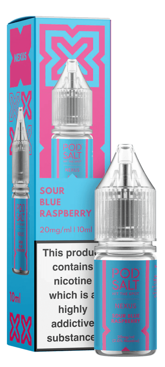 Pod Salt Nexus Nic Salt - Sour Blue Raspberry - Online Vapes
