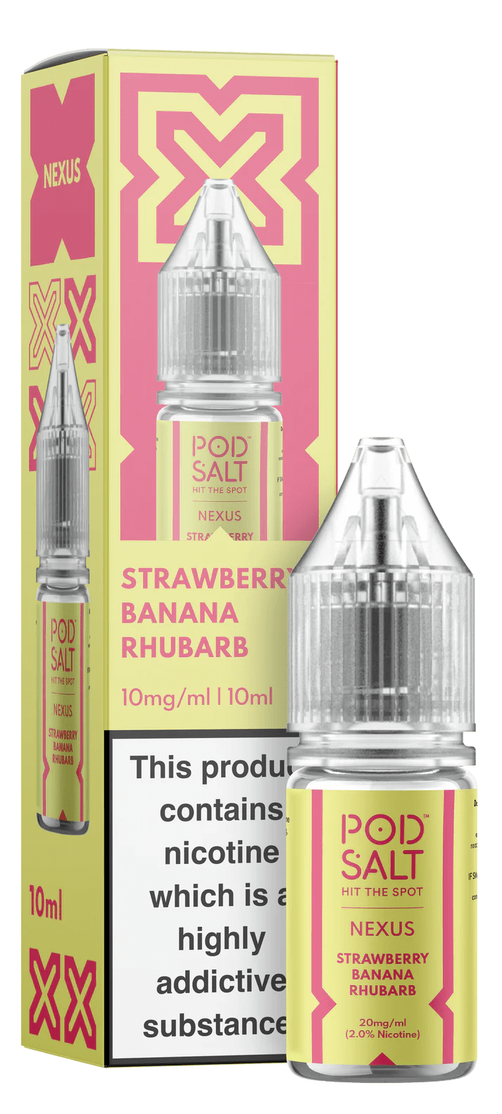 Pod Salt Nexus Nic Salt - Strawberry Banana Rhubarb - Online Vapes