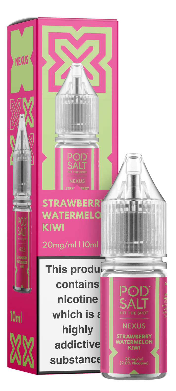 Pod Salt Nexus Nic Salt - Strawberry Watermelon Kiwi - Online Vapes