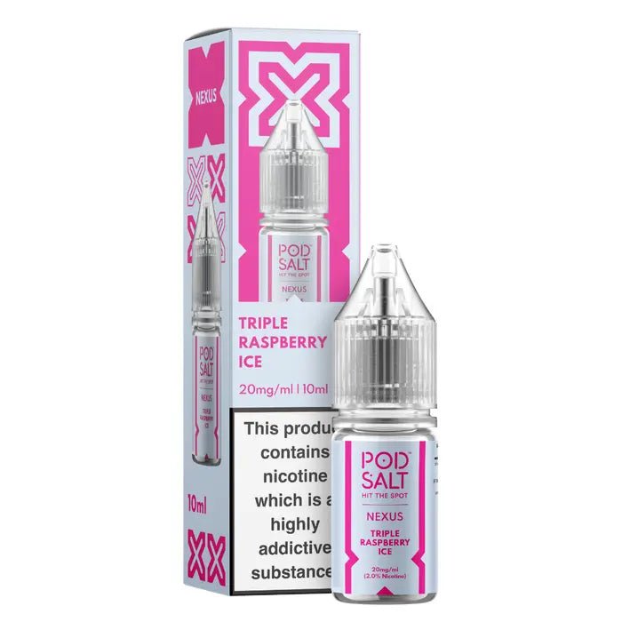 Pod Salt Nexus Nic Salt - Triple Raspberry Ice - Online Vapes