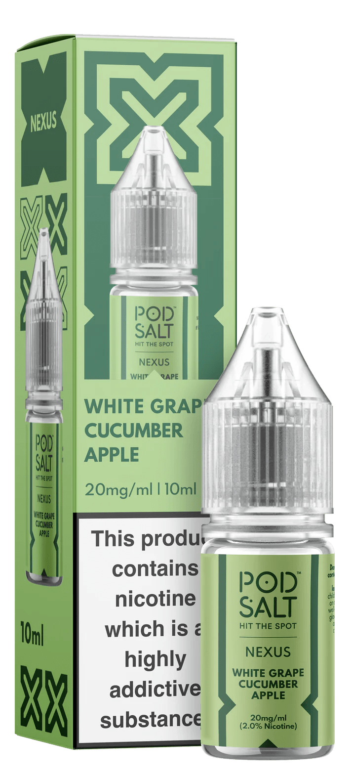 Pod Salt Nexus Nic Salt - White Grape Cucumber - Online Vapes