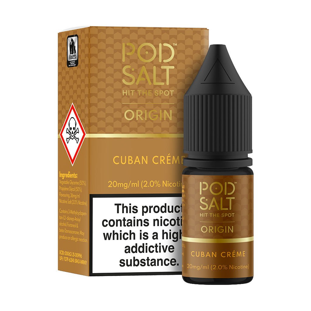 Pod Salt Origin Nic Salt - Cuban Creme - Online Vapes