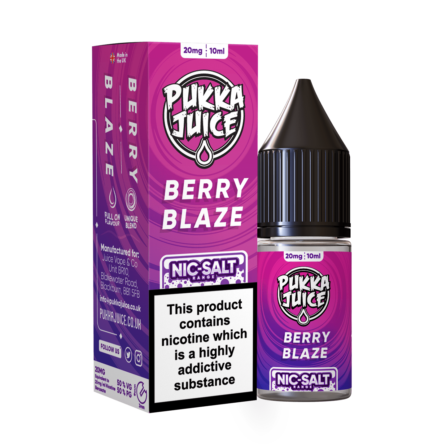 Pukka Juice Nic Salts - Berry Blaze - Online Vapes
