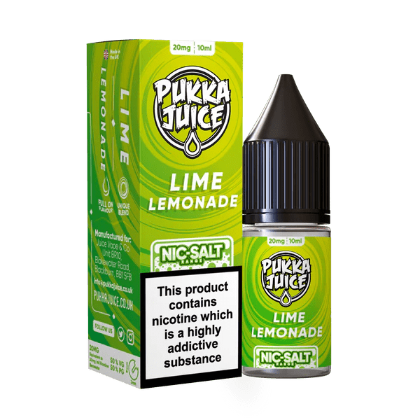 Pukka Juice Nic Salts - Lime Lemonade - Online Vapes