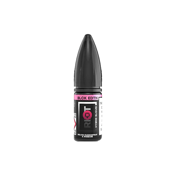 Riot Squad Black Edition Nic Salts - Rhubarb & Passionfruit - Online Vapes