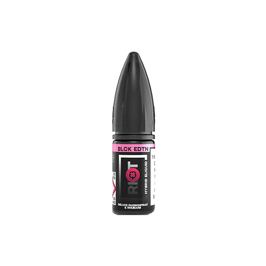 Riot Squad Black Edition Nic Salts - Rhubarb & Passionfruit - Online Vapes