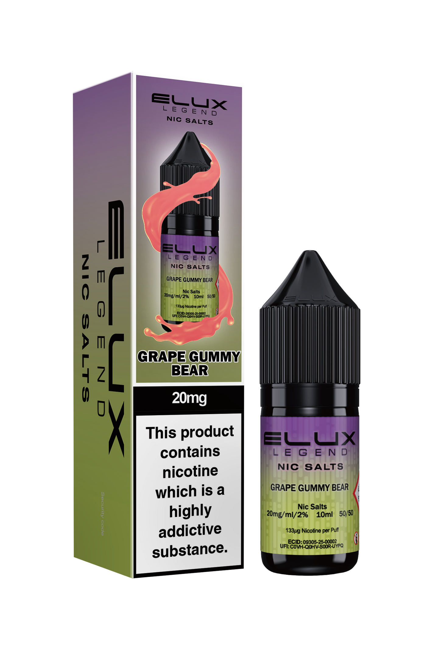 Elux Legend Nic Salt - Grape Gummy Bear