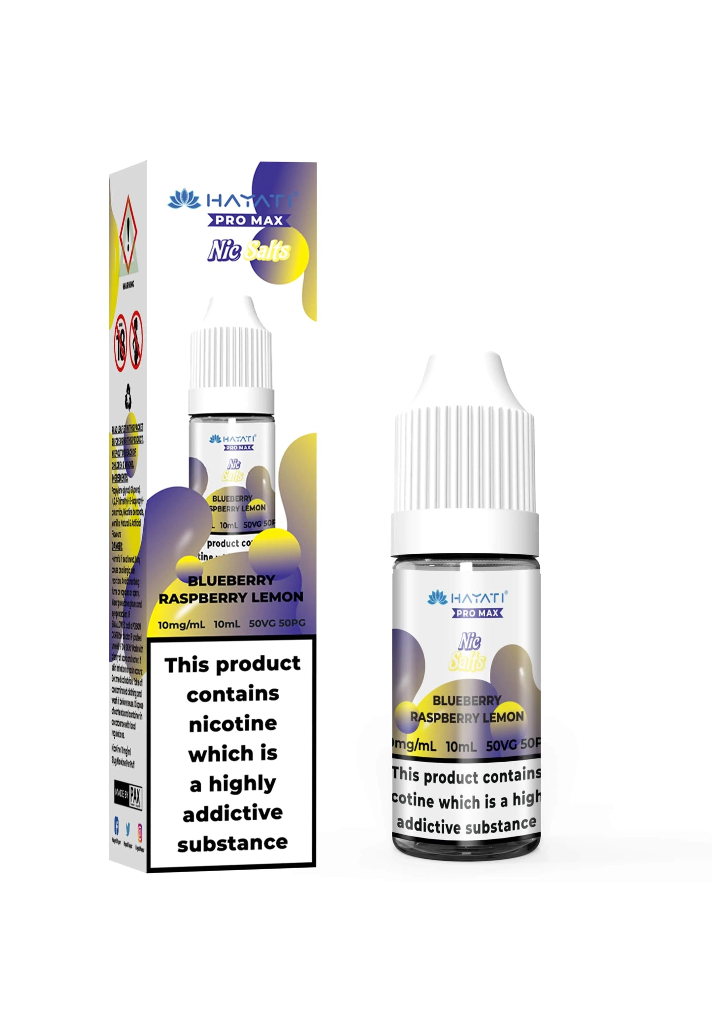 Hayati Pro Max Nic Salt - Blueberry Raspberry Lemon - Online Vapes